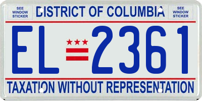 DC license plate EL2361