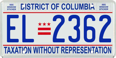 DC license plate EL2362