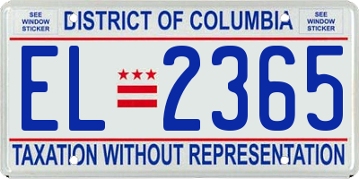 DC license plate EL2365