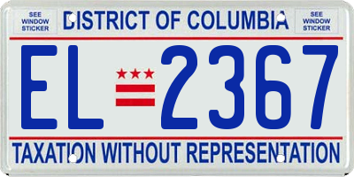 DC license plate EL2367