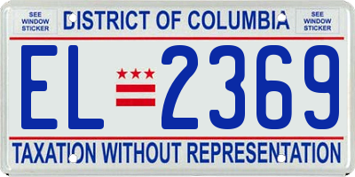 DC license plate EL2369