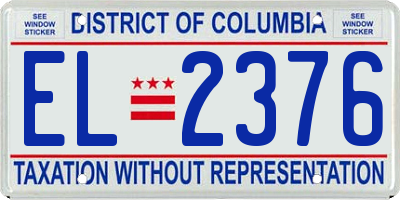 DC license plate EL2376