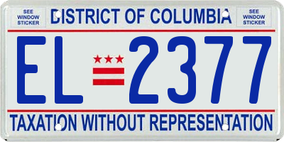 DC license plate EL2377