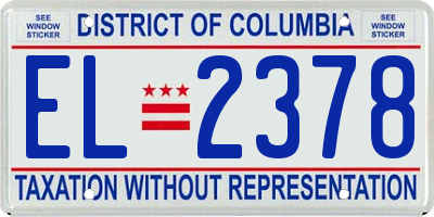 DC license plate EL2378