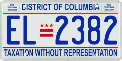 DC license plate EL2382