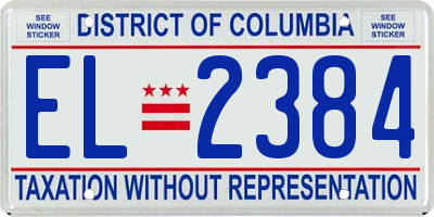 DC license plate EL2384