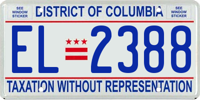 DC license plate EL2388