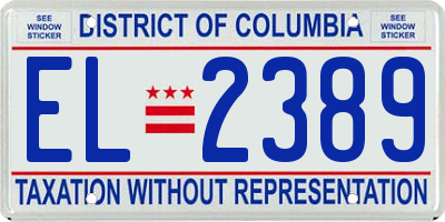 DC license plate EL2389