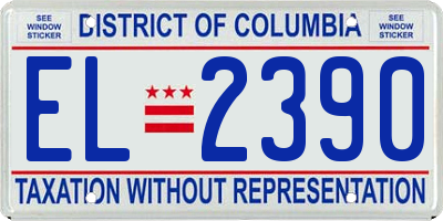 DC license plate EL2390