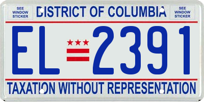 DC license plate EL2391