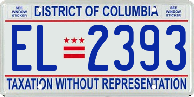 DC license plate EL2393