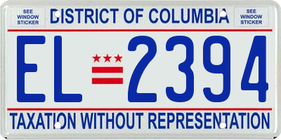 DC license plate EL2394