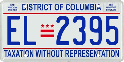 DC license plate EL2395