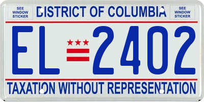 DC license plate EL2402