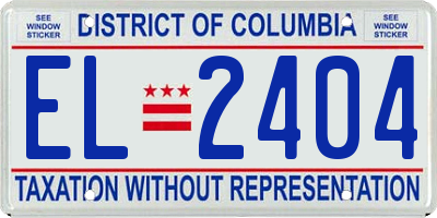 DC license plate EL2404