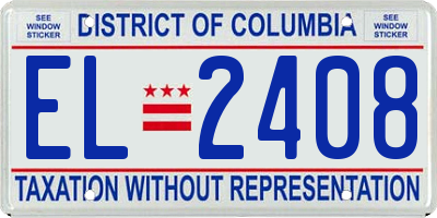 DC license plate EL2408