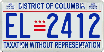 DC license plate EL2412