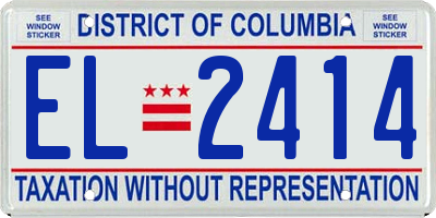 DC license plate EL2414