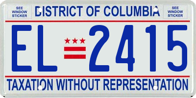 DC license plate EL2415