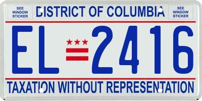 DC license plate EL2416