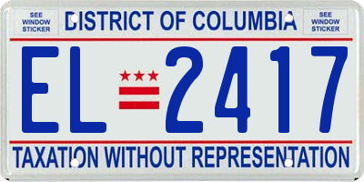 DC license plate EL2417