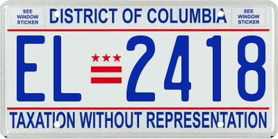 DC license plate EL2418