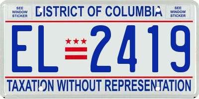 DC license plate EL2419