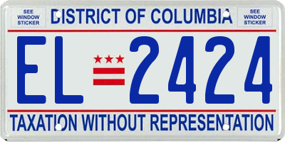 DC license plate EL2424