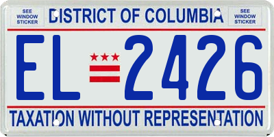 DC license plate EL2426