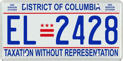 DC license plate EL2428