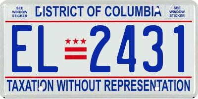 DC license plate EL2431