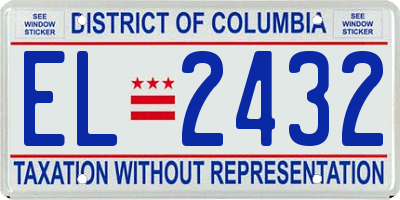 DC license plate EL2432