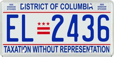 DC license plate EL2436