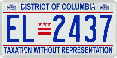 DC license plate EL2437