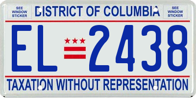 DC license plate EL2438