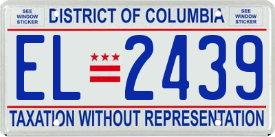 DC license plate EL2439