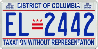 DC license plate EL2442