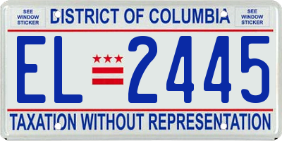 DC license plate EL2445