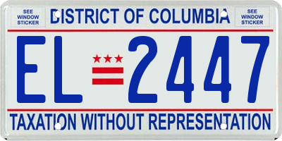 DC license plate EL2447