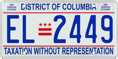 DC license plate EL2449