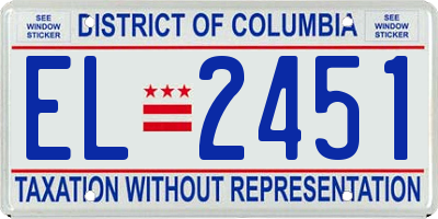 DC license plate EL2451