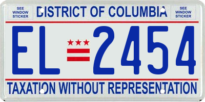 DC license plate EL2454