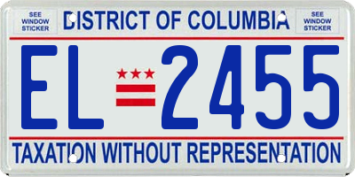 DC license plate EL2455