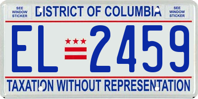 DC license plate EL2459