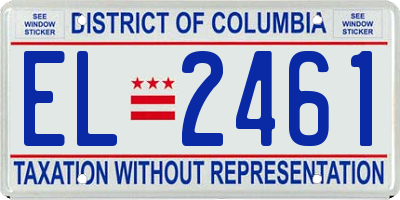 DC license plate EL2461