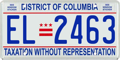 DC license plate EL2463