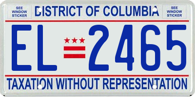 DC license plate EL2465