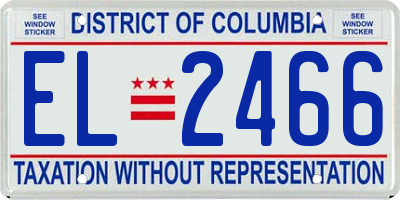 DC license plate EL2466