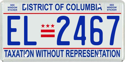 DC license plate EL2467