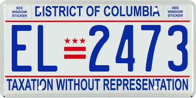 DC license plate EL2473